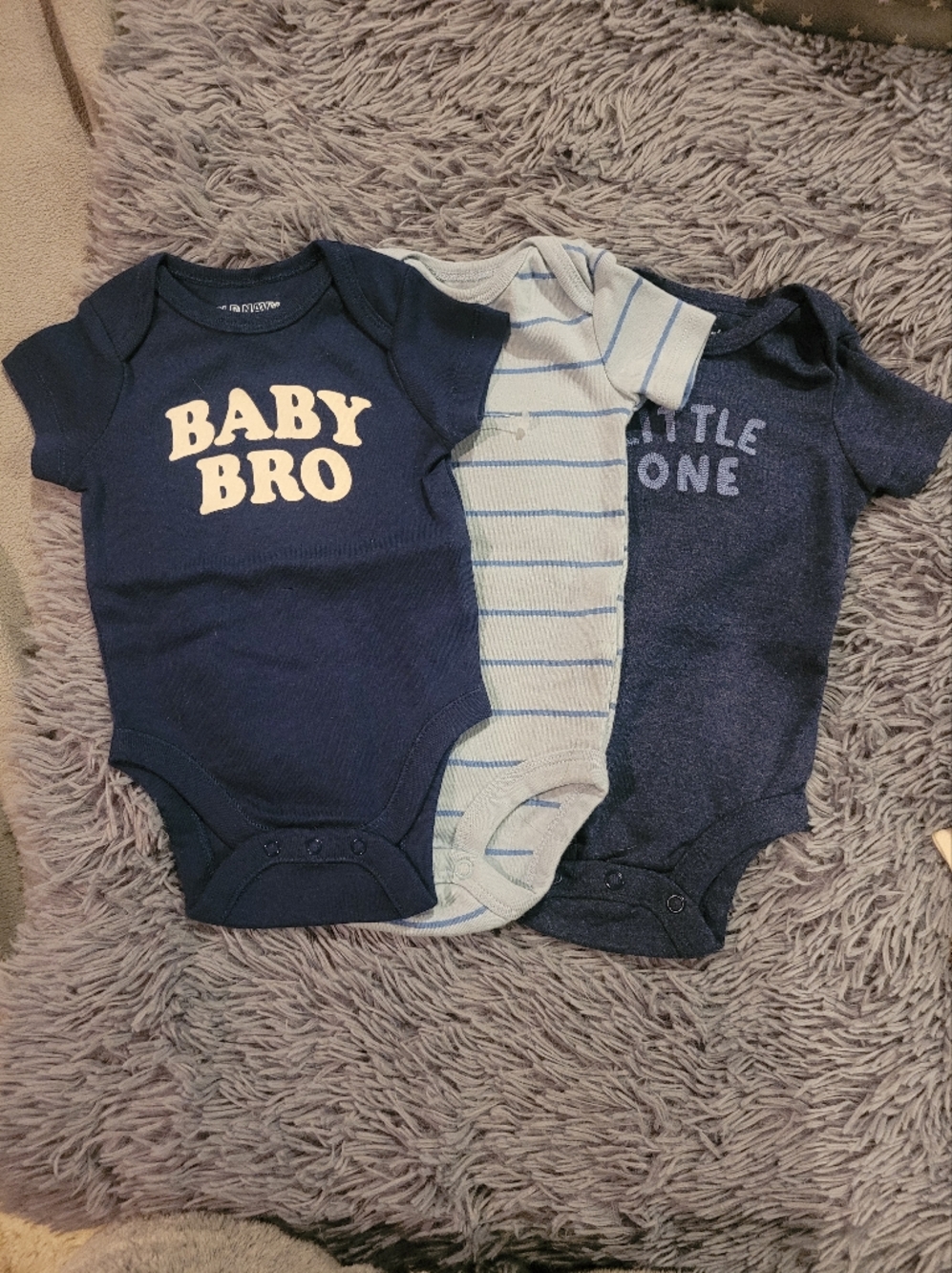 Blue Baby Boy Bodysuit Set - 3 Pack